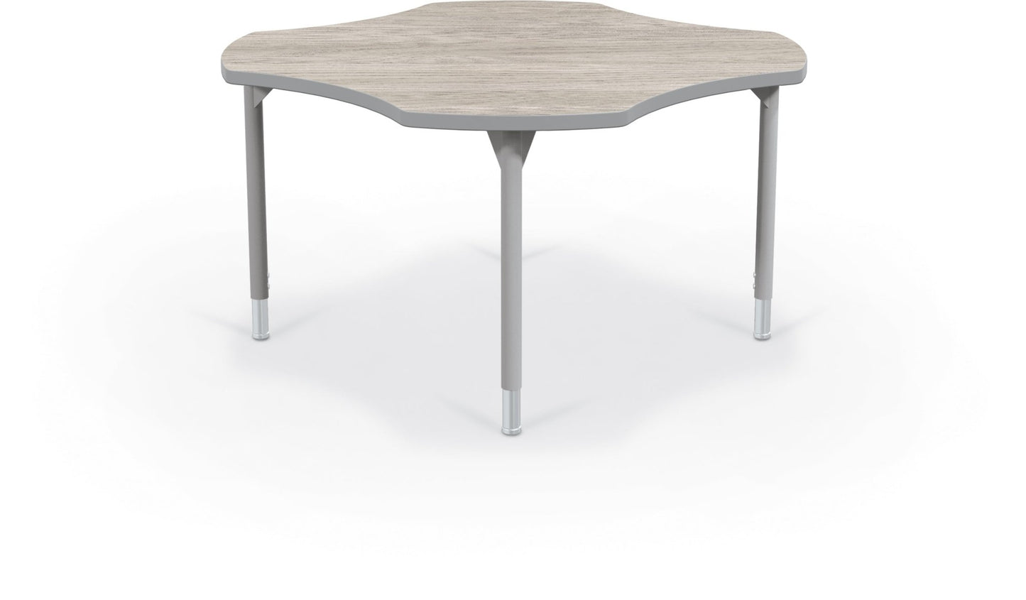 Hierarchy Clover School Activity Table (48"W x 48"D) HPL Top - Height Adjustable Legs by MooreCo - SchoolOutlet