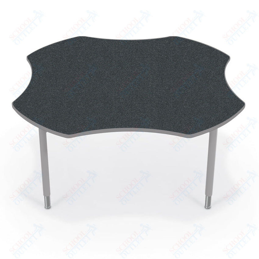 Hierarchy Clover School Activity Table (60"W x 60"D) HPL Top - Height Adjustable Legs by MooreCo - SchoolOutlet