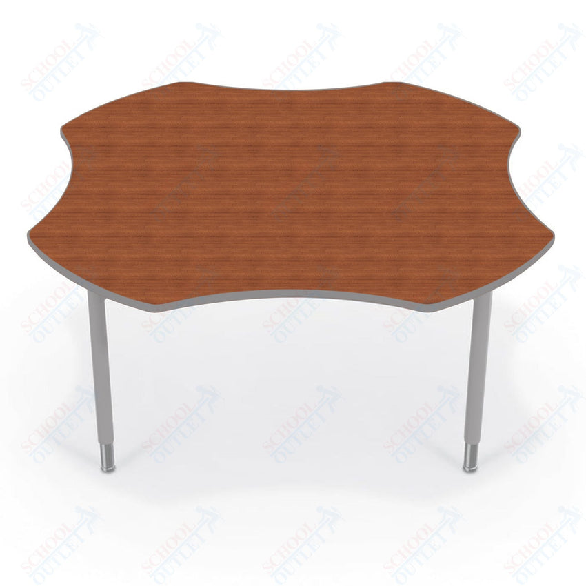 Hierarchy Clover School Activity Table (60"W x 60"D) HPL Top - Height Adjustable Legs by MooreCo - SchoolOutlet