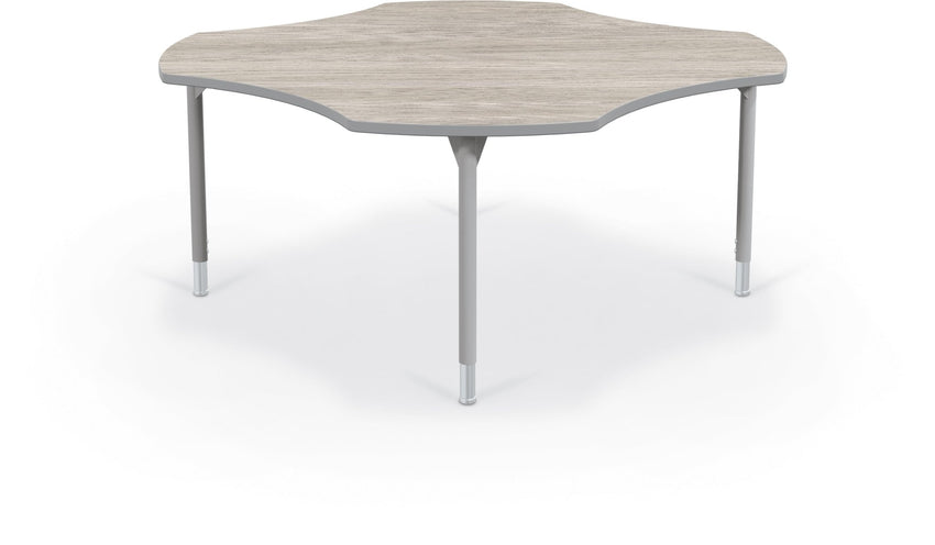 Hierarchy Clover School Activity Table (60"W x 60"D) HPL Top - Height Adjustable Legs by MooreCo - SchoolOutlet