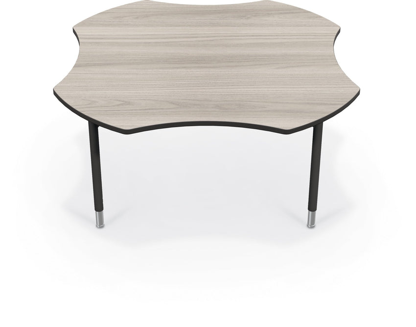 Hierarchy Clover School Activity Table (60"W x 60"D) HPL Top - Height Adjustable Legs by MooreCo - SchoolOutlet