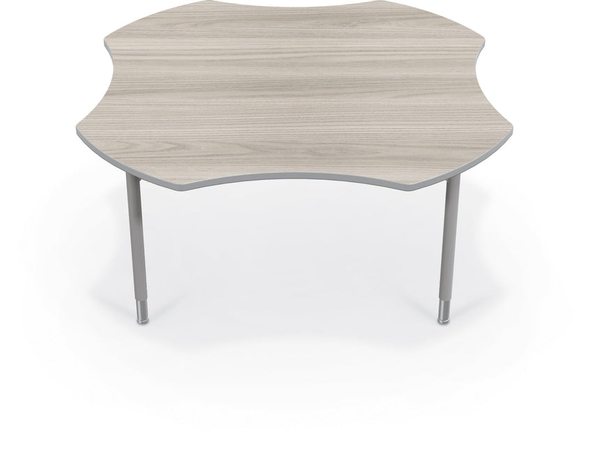 Hierarchy Clover School Activity Table (60"W x 60"D) HPL Top - Height Adjustable Legs by MooreCo - SchoolOutlet