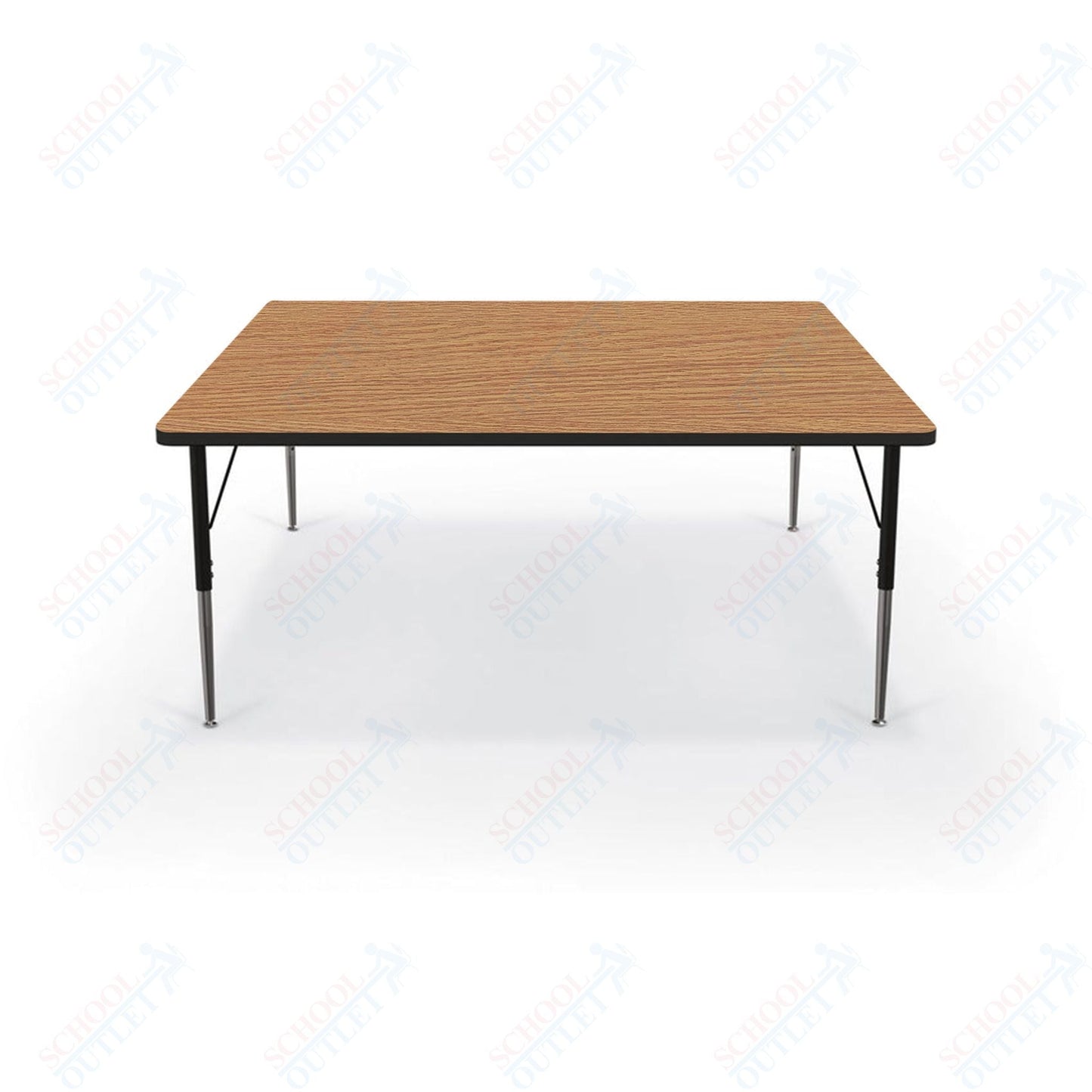 Mooreco Activity Table - 60"D x 60"W - Square - Black Edgeband (Mooreco 90527 - M) - SchoolOutlet