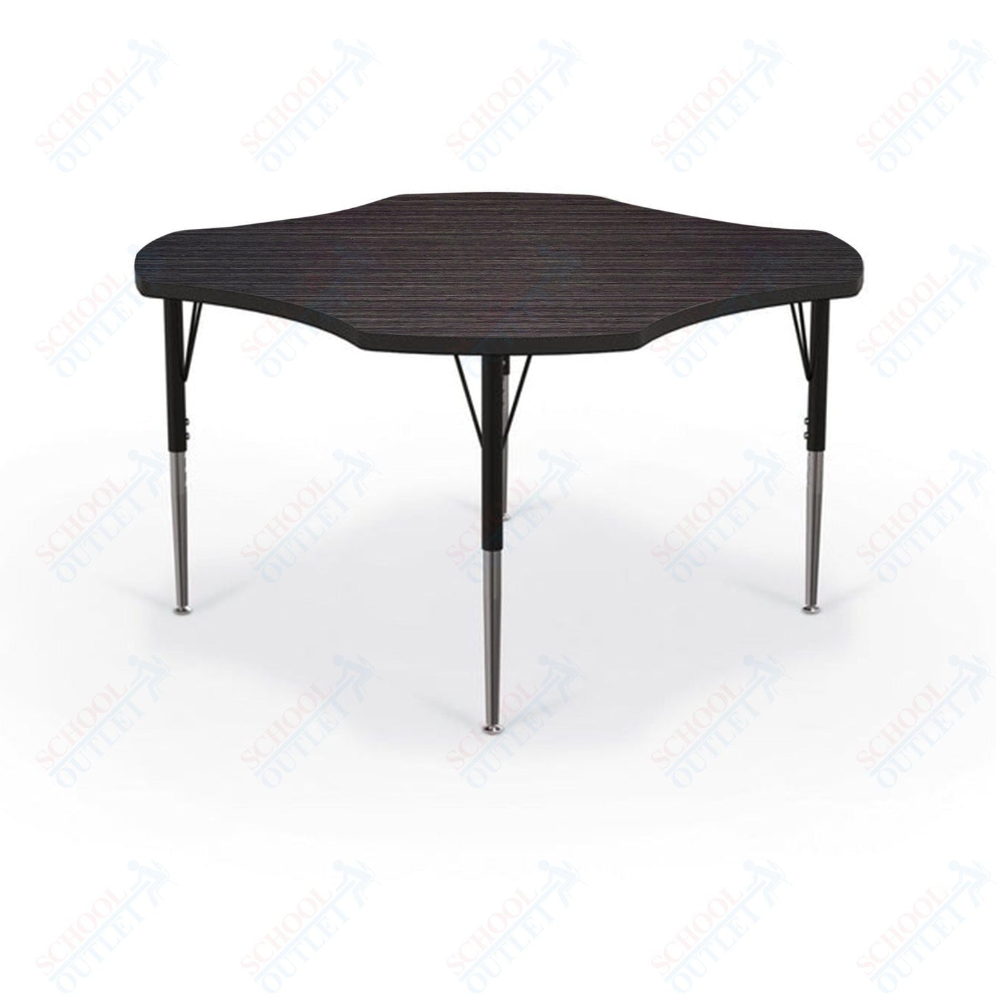 Mooreco Activity Table - 48" Clover - Black Edgeband (Mooreco 90527 - T) - SchoolOutlet