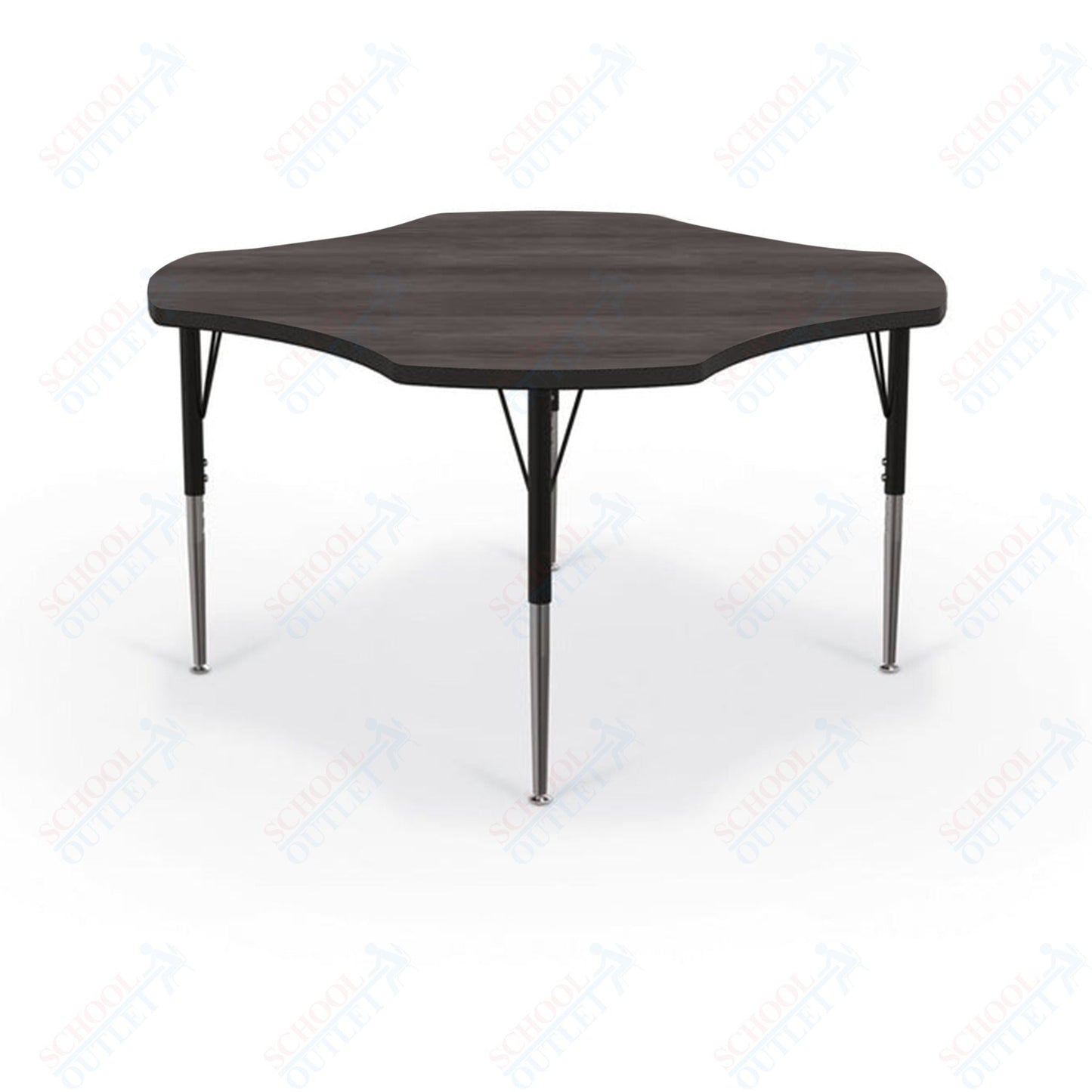 Mooreco Activity Table - 48" Clover - Black Edgeband (Mooreco 90527 - T) - SchoolOutlet