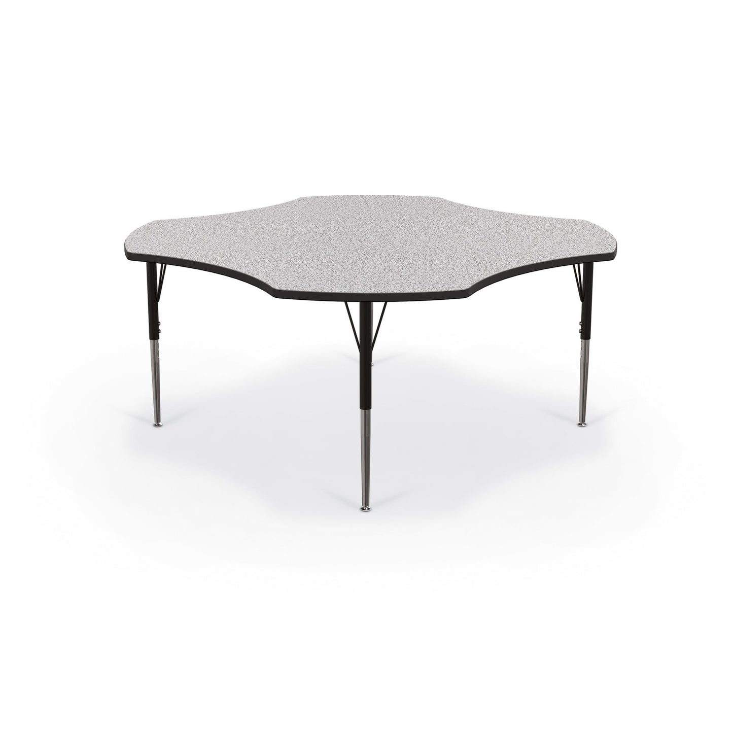 Mooreco Activity Table - 60" Clover - Black Edgeband (Mooreco 90527-U) - SchoolOutlet