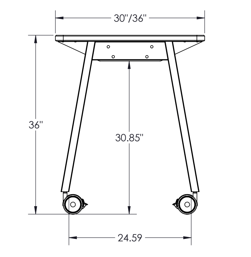 Mooreco Compass Makerspace Laminate Top Table 36"H - SchoolOutlet