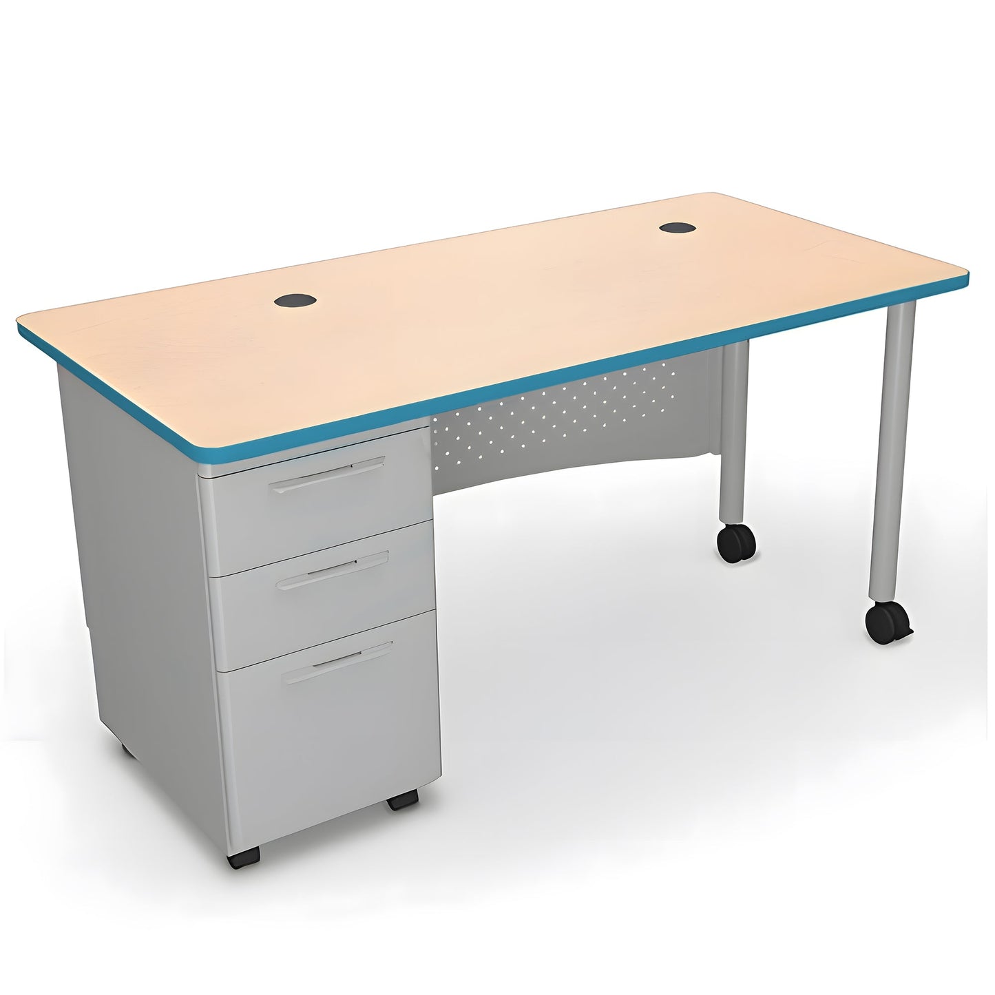 Mooreco 91774 Avid Modular Single Pedestal Desk 60"W x 30"D x 29.8H" (Mooreco 91774) - SchoolOutlet