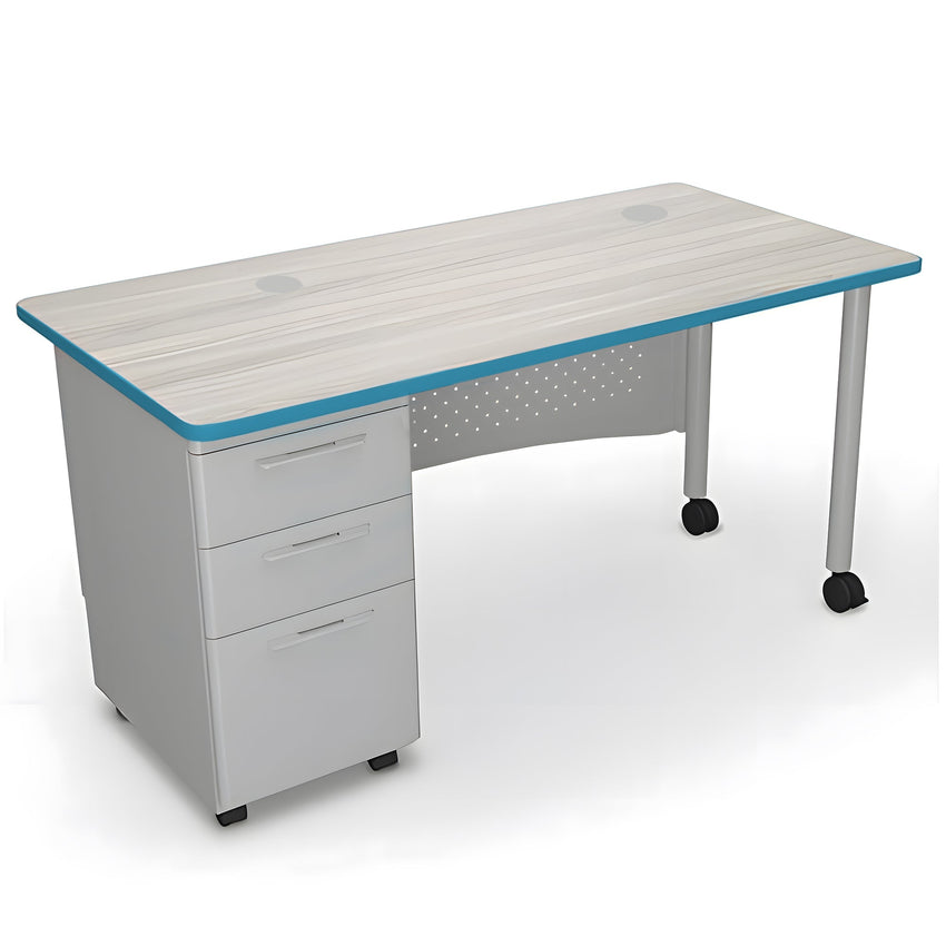 Mooreco 91774 Avid Modular Single Pedestal Desk 60"W x 30"D x 29.8H" (Mooreco 91774) - SchoolOutlet