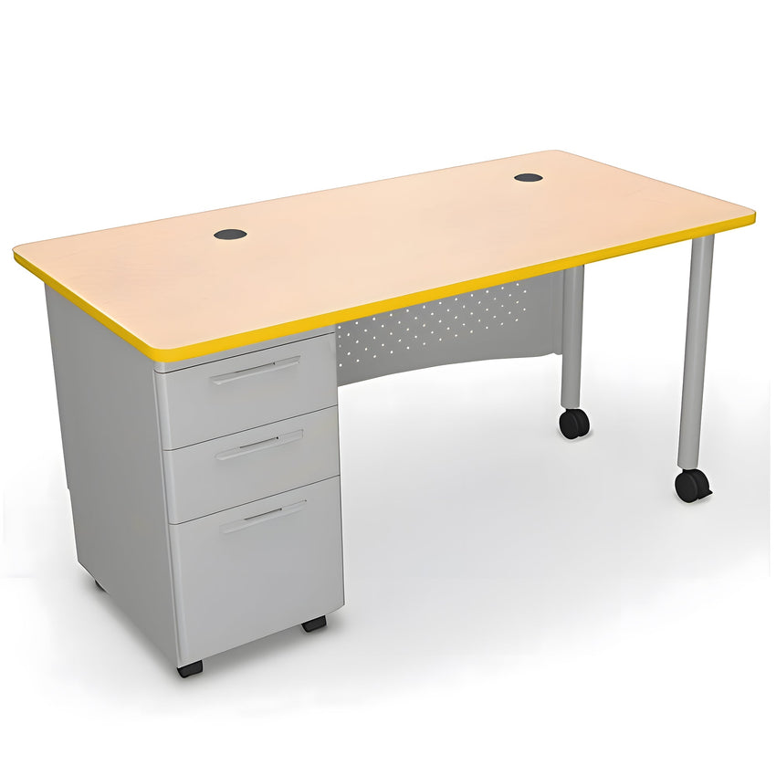 Mooreco 91774 Avid Modular Single Pedestal Desk 60"W x 30"D x 29.8H" (Mooreco 91774) - SchoolOutlet