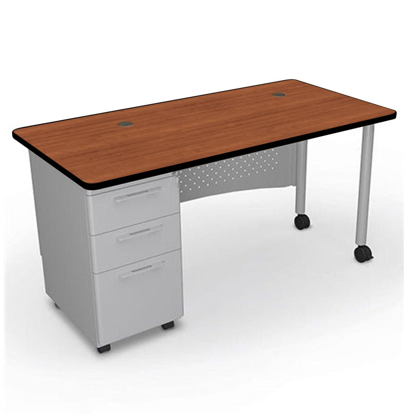 Mooreco 91775 Avid Modular Single Pedestal Desk 60"W x 24"D x 29.8"H (Mooreco 91775) - SchoolOutlet