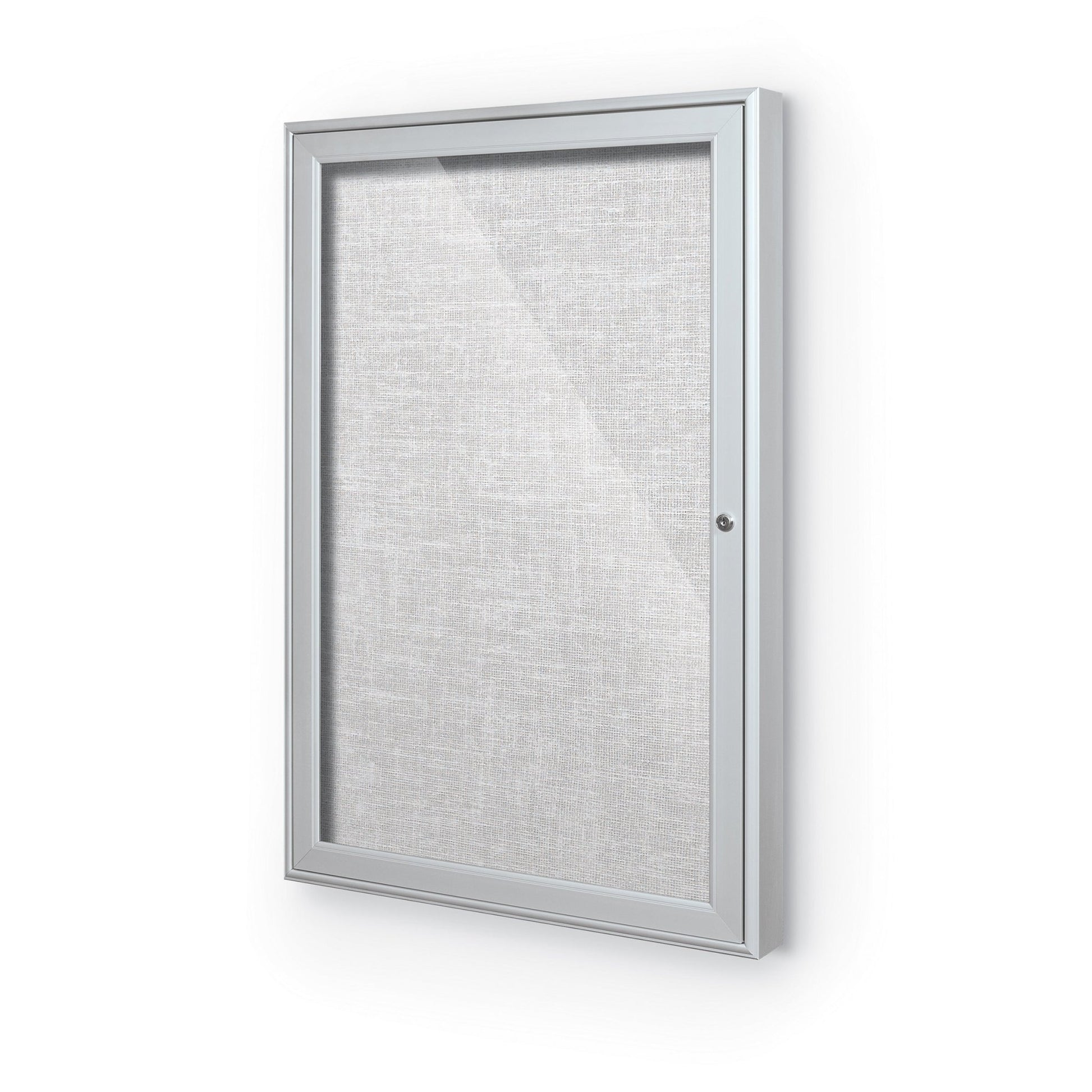 Mooreco Outdoor Enclosed Bulletin Board Cabinet - 1, 2 or 3 Door Silver Aluminum Trim - SchoolOutlet