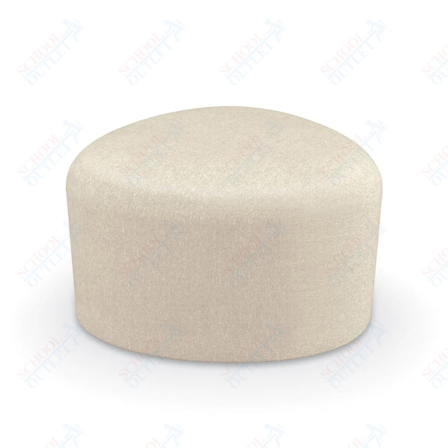 Mooreco Akt Soft Seating Lounge Small Ottoman - Grade 02 Fabric and Powder Coated Sled Legs - SchoolOutlet