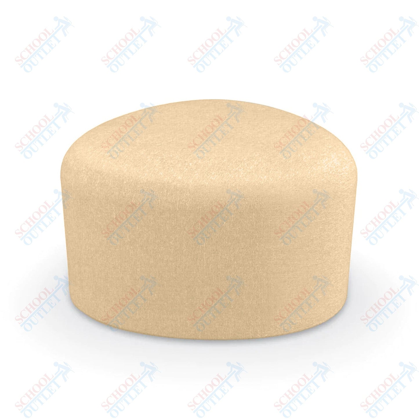 Mooreco Akt Soft Seating Lounge Small Ottoman - Grade 02 Fabric and Powder Coated Sled Legs - SchoolOutlet