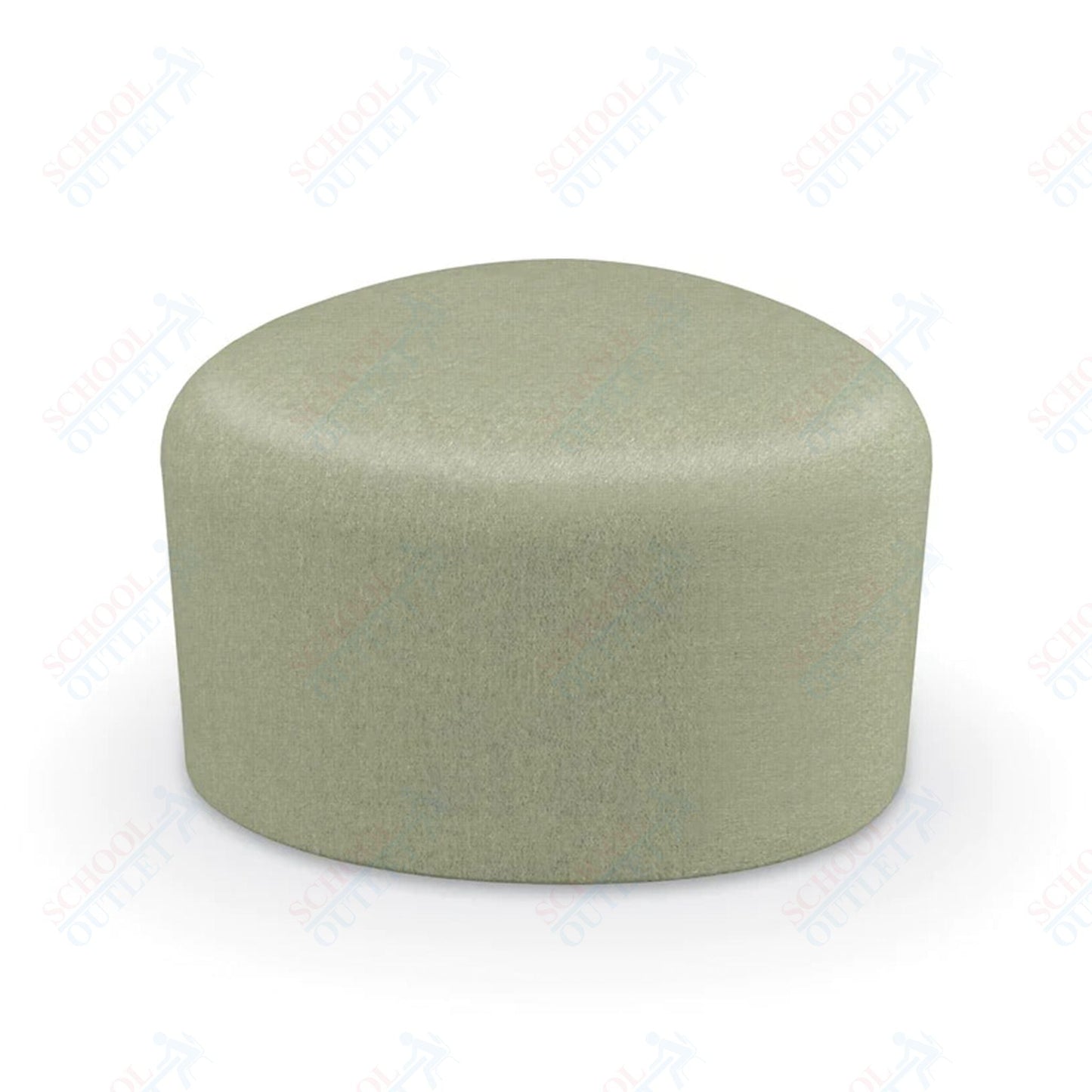 Mooreco Akt Soft Seating Lounge Small Ottoman - Grade 02 Fabric and Powder Coated Sled Legs - SchoolOutlet