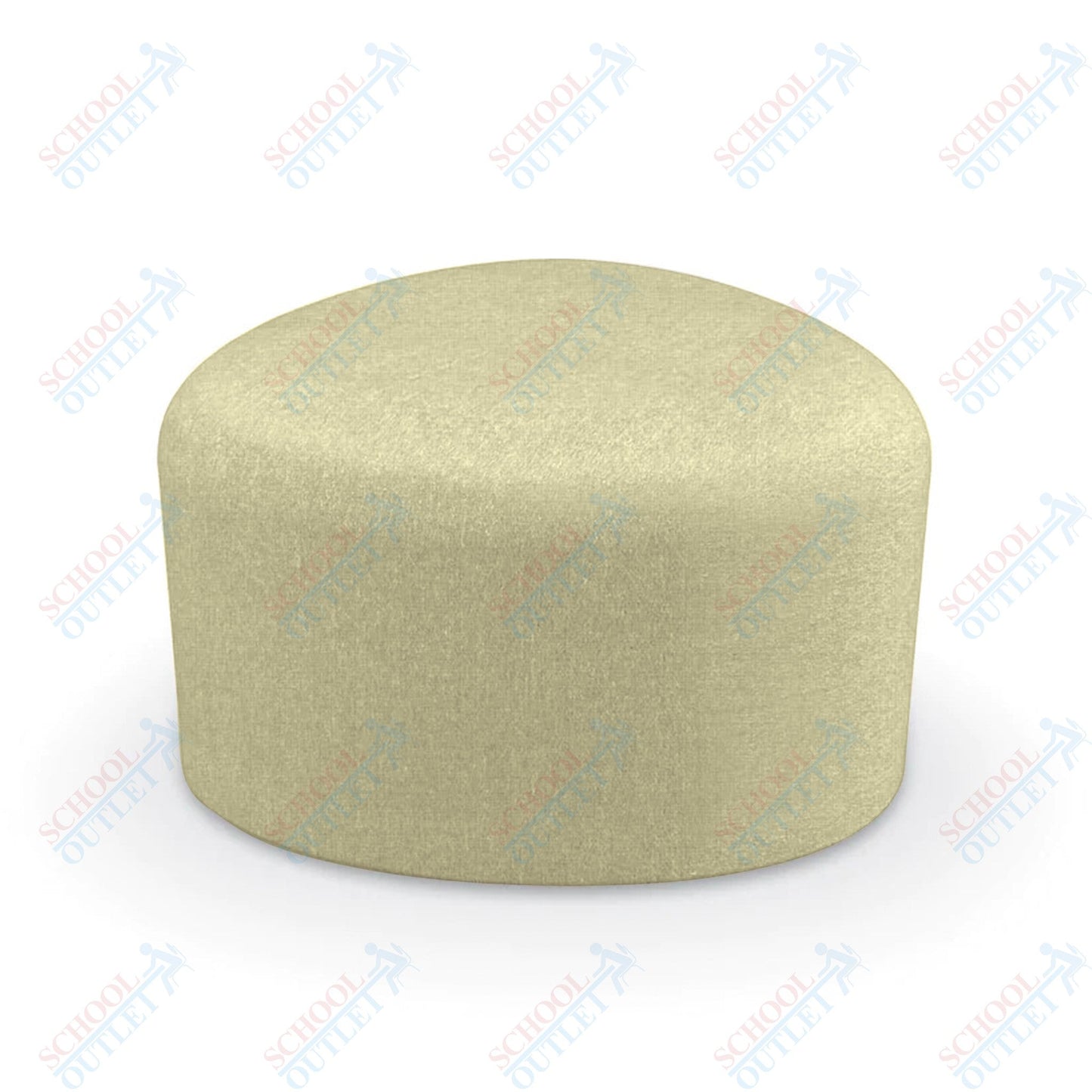 Mooreco Akt Soft Seating Lounge Small Ottoman - Grade 02 Fabric and Powder Coated Sled Legs - SchoolOutlet