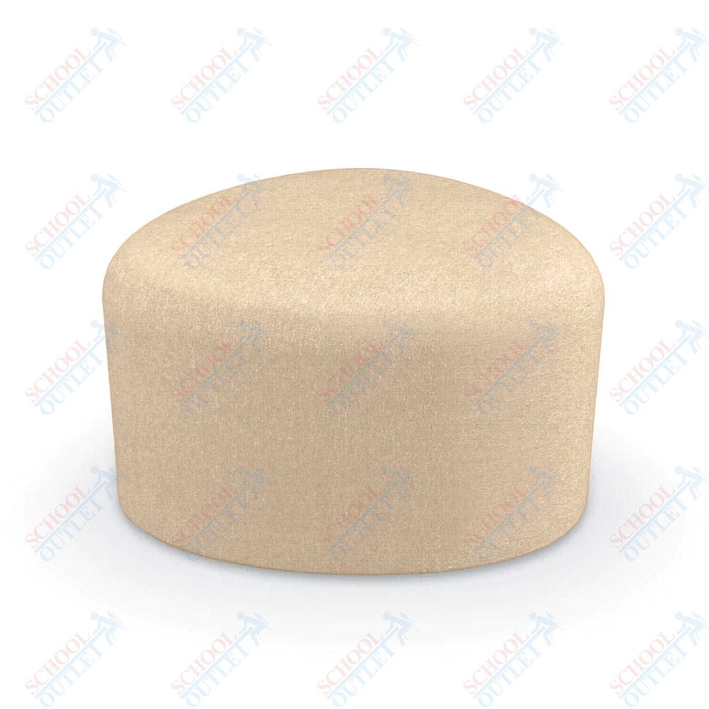 Mooreco Akt Soft Seating Lounge Small Ottoman - Grade 02 Fabric and Powder Coated Sled Legs - SchoolOutlet