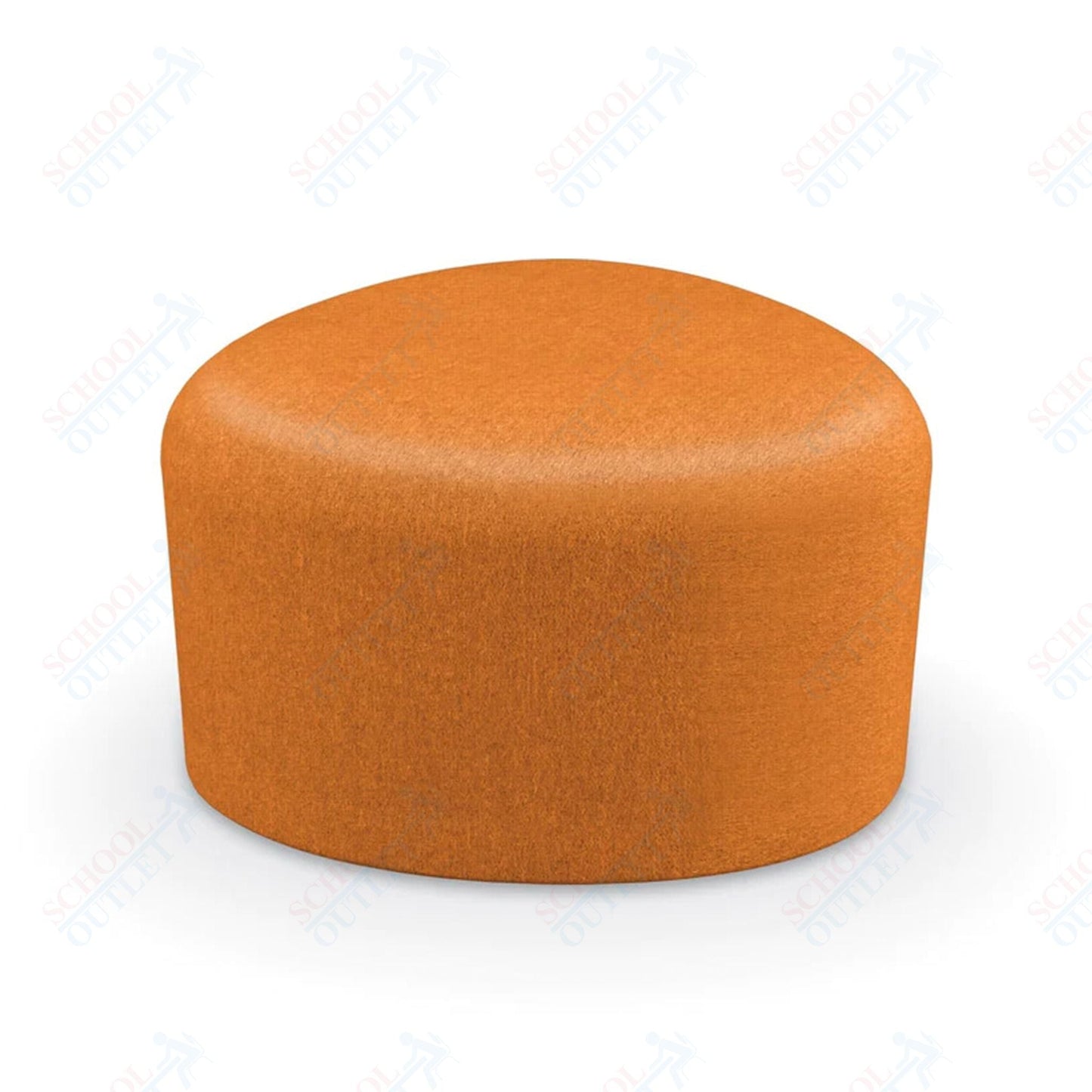 Mooreco Akt Soft Seating Lounge Small Ottoman - Grade 02 Fabric and Powder Coated Sled Legs - SchoolOutlet