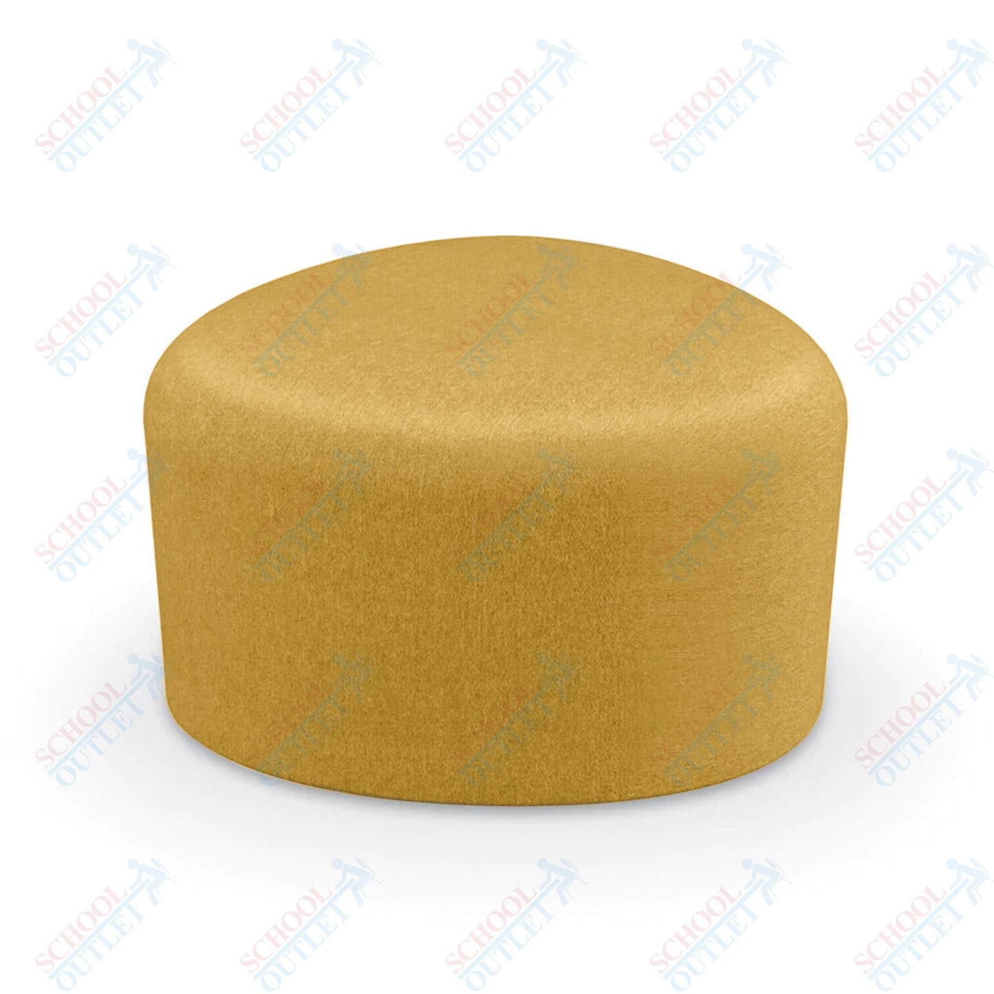 Mooreco Akt Soft Seating Lounge Small Ottoman - Grade 02 Fabric and Powder Coated Sled Legs - SchoolOutlet