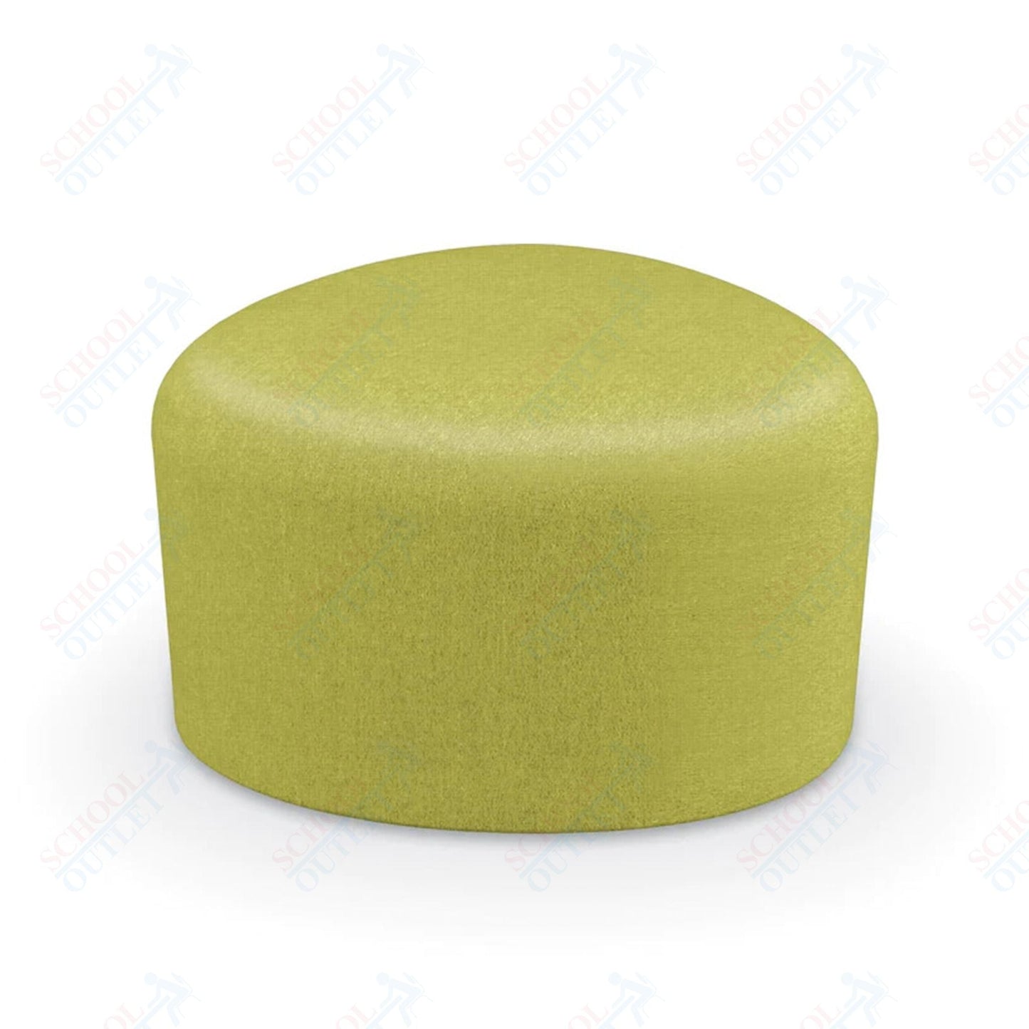 Mooreco Akt Soft Seating Lounge Small Ottoman - Grade 02 Fabric and Powder Coated Sled Legs - SchoolOutlet