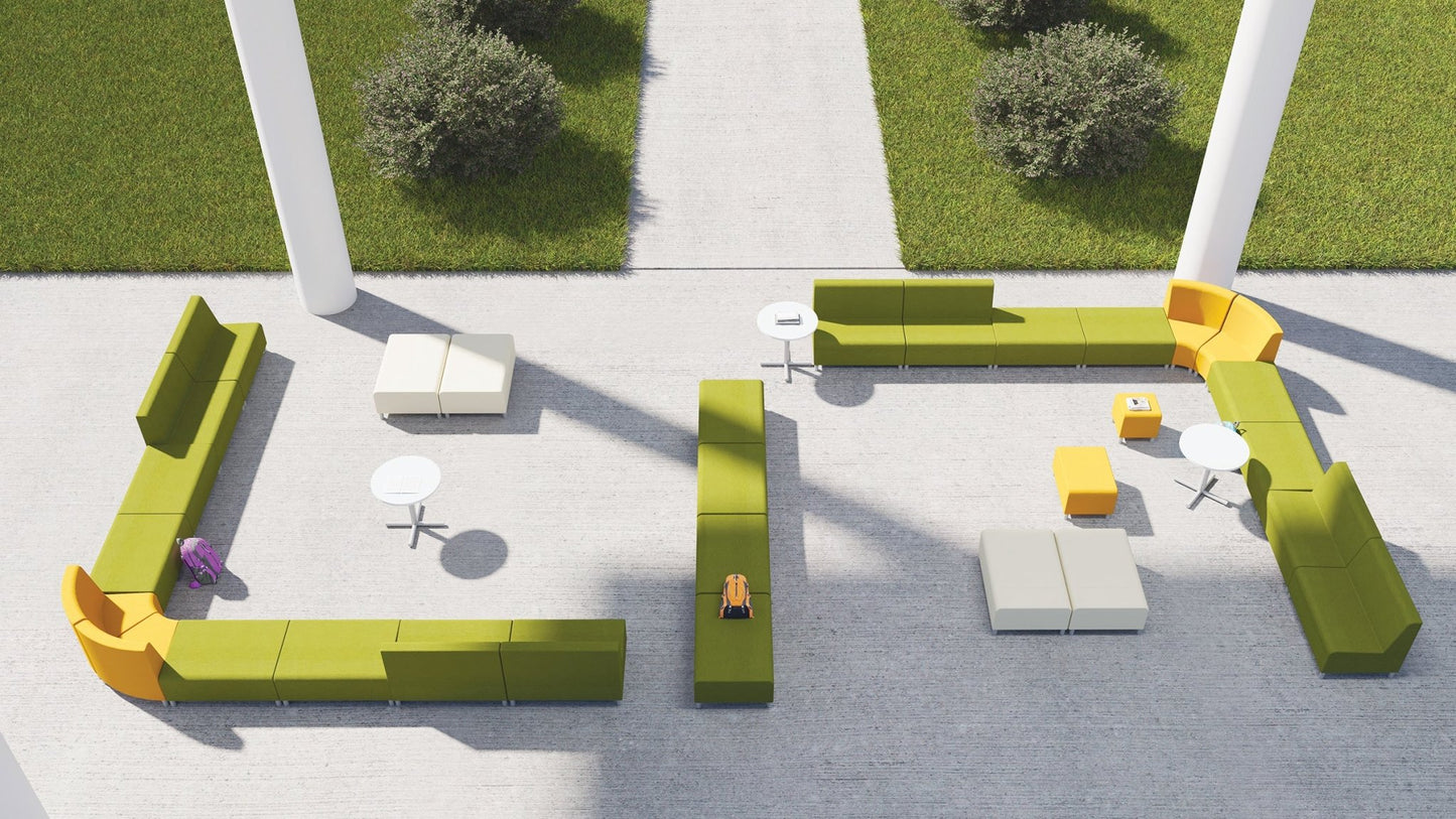 Mooreco Phoeby Outdoor Soft Seating - Loveseat ArmsLess - 18" Seat Height (PBA1N1L) - SchoolOutlet