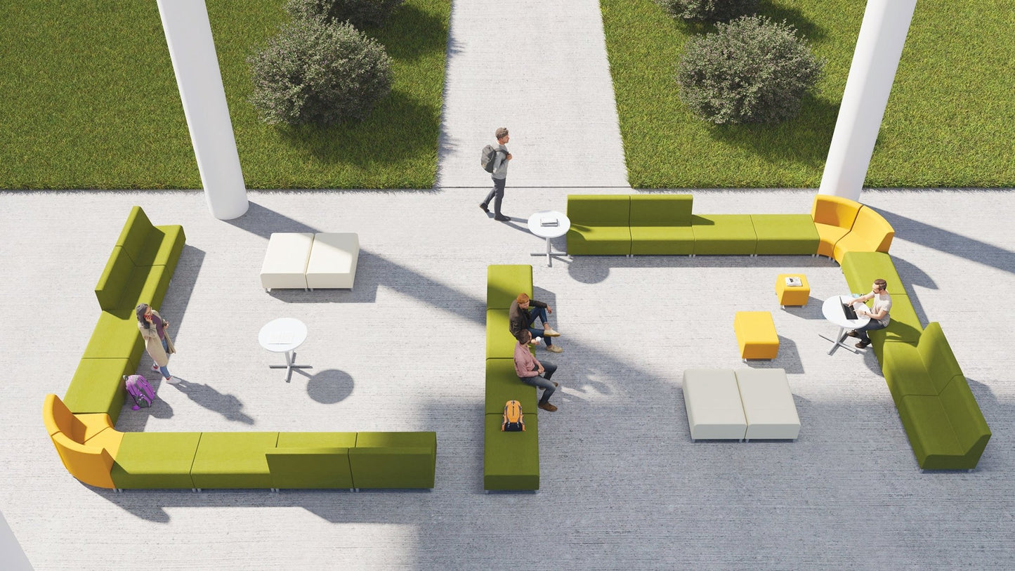 Mooreco Phoeby Outdoor Soft Seating - Loveseat ArmsLess - 18" Seat Height (PBA1N1L) - SchoolOutlet