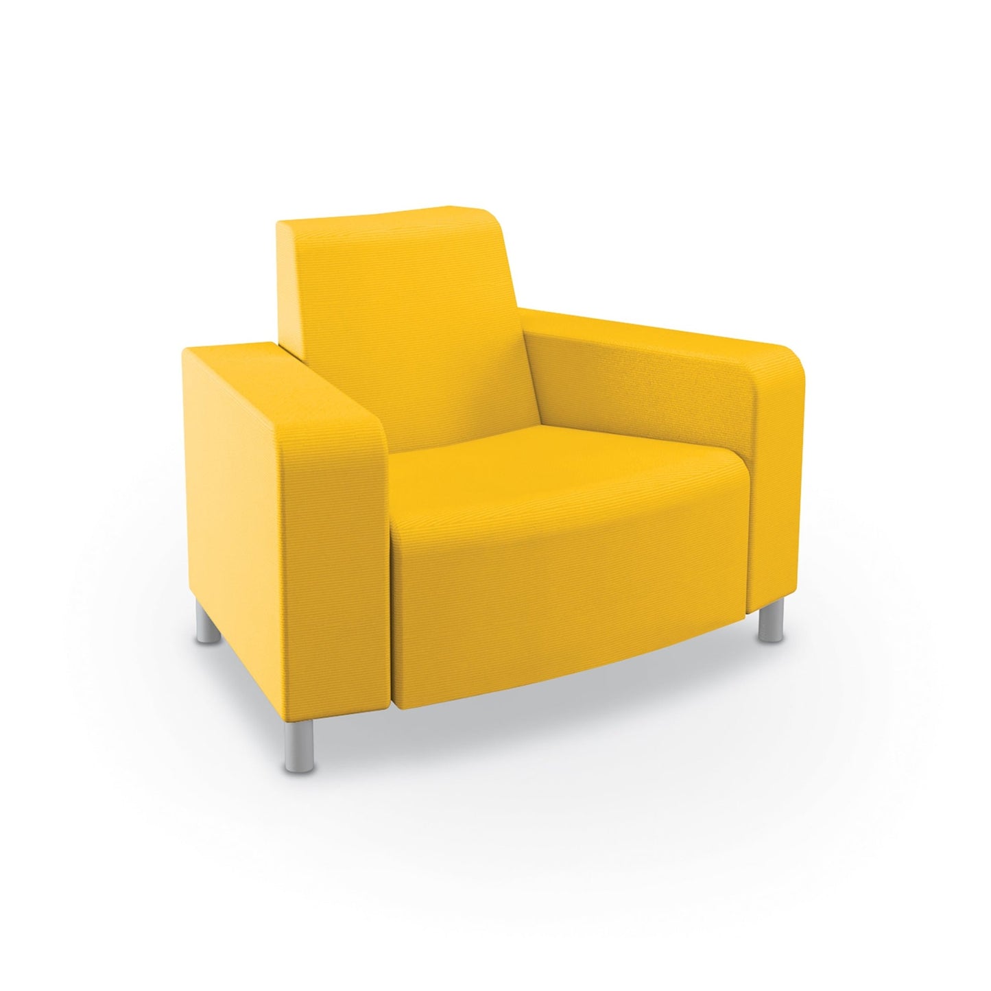 Mooreco Phoeby Outdoor Soft Seating - Outside Curve Chair Both Arms - 18" Seat Height (PBA3B1L) - SchoolOutlet