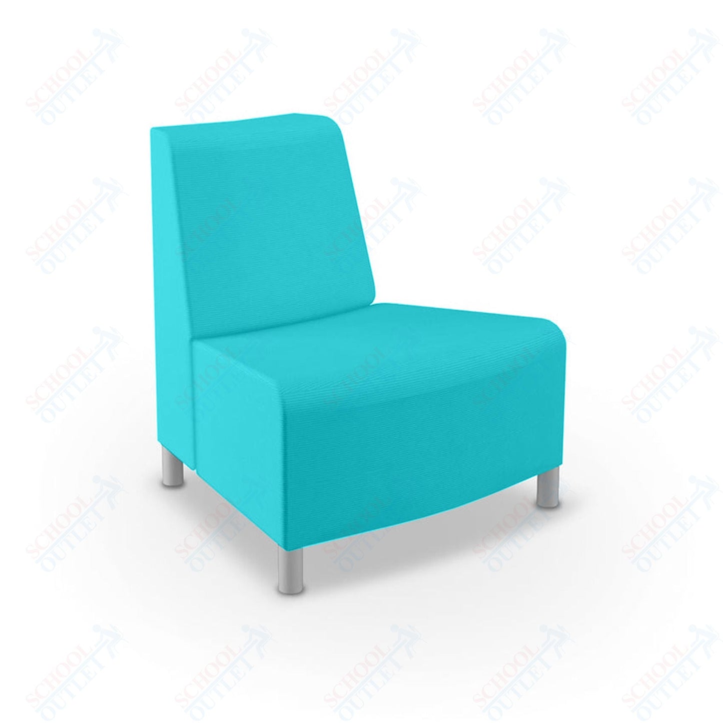 Mooreco Phoeby Outdoor Soft Seating - Outside Curve Chair No Arm - 18" Seat Height (PBA3N1L) - SchoolOutlet