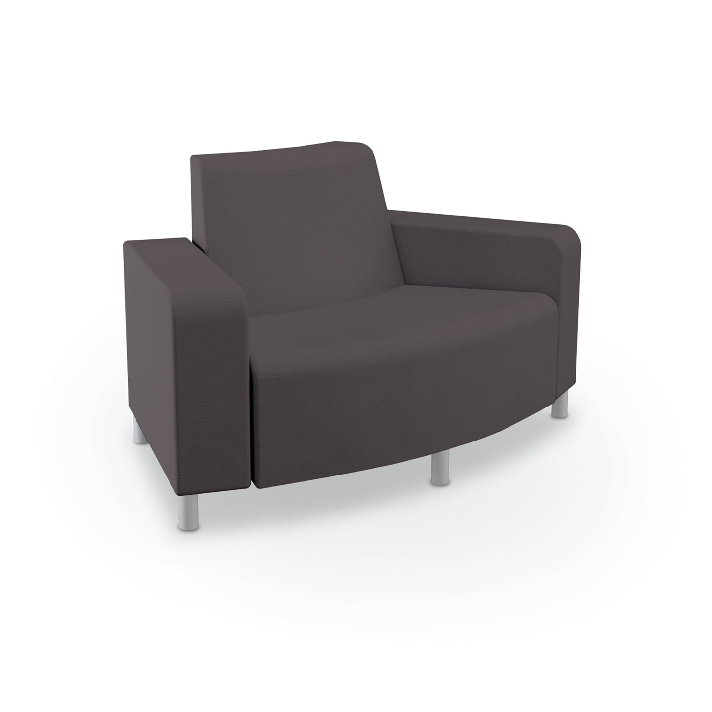 Mooreco Phoeby Outdoor Soft Seating - Outside Curve Loveseat Chair Both Arms - 18" Seat Height (PBA4B1L) - SchoolOutlet