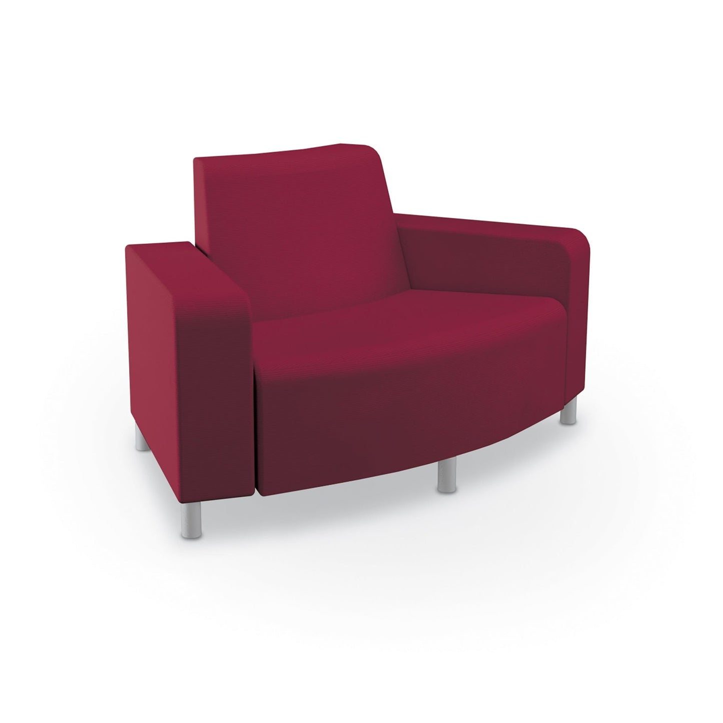 Mooreco Phoeby Outdoor Soft Seating - Outside Curve Loveseat Chair Both Arms - 18" Seat Height (PBA4B1L) - SchoolOutlet