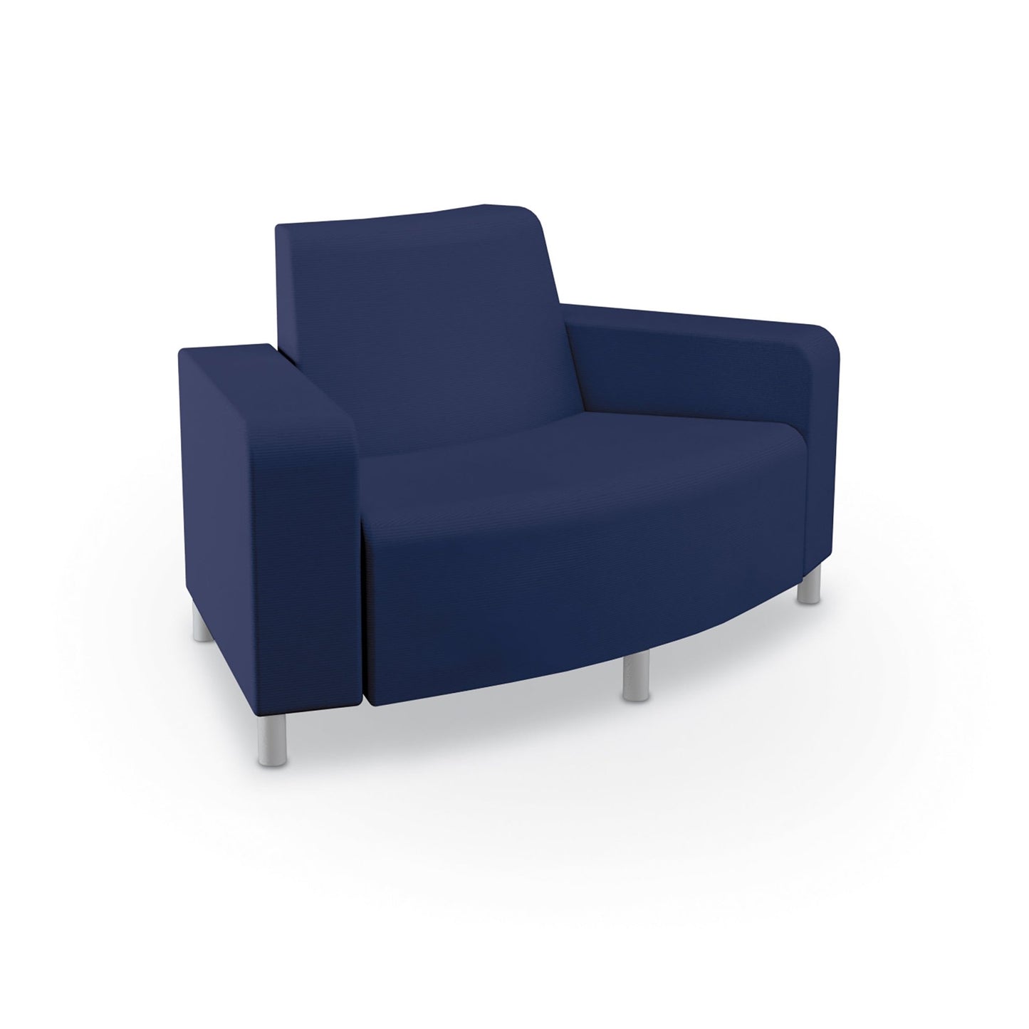 Mooreco Phoeby Outdoor Soft Seating - Outside Curve Loveseat Chair Both Arms - 18" Seat Height (PBA4B1L) - SchoolOutlet