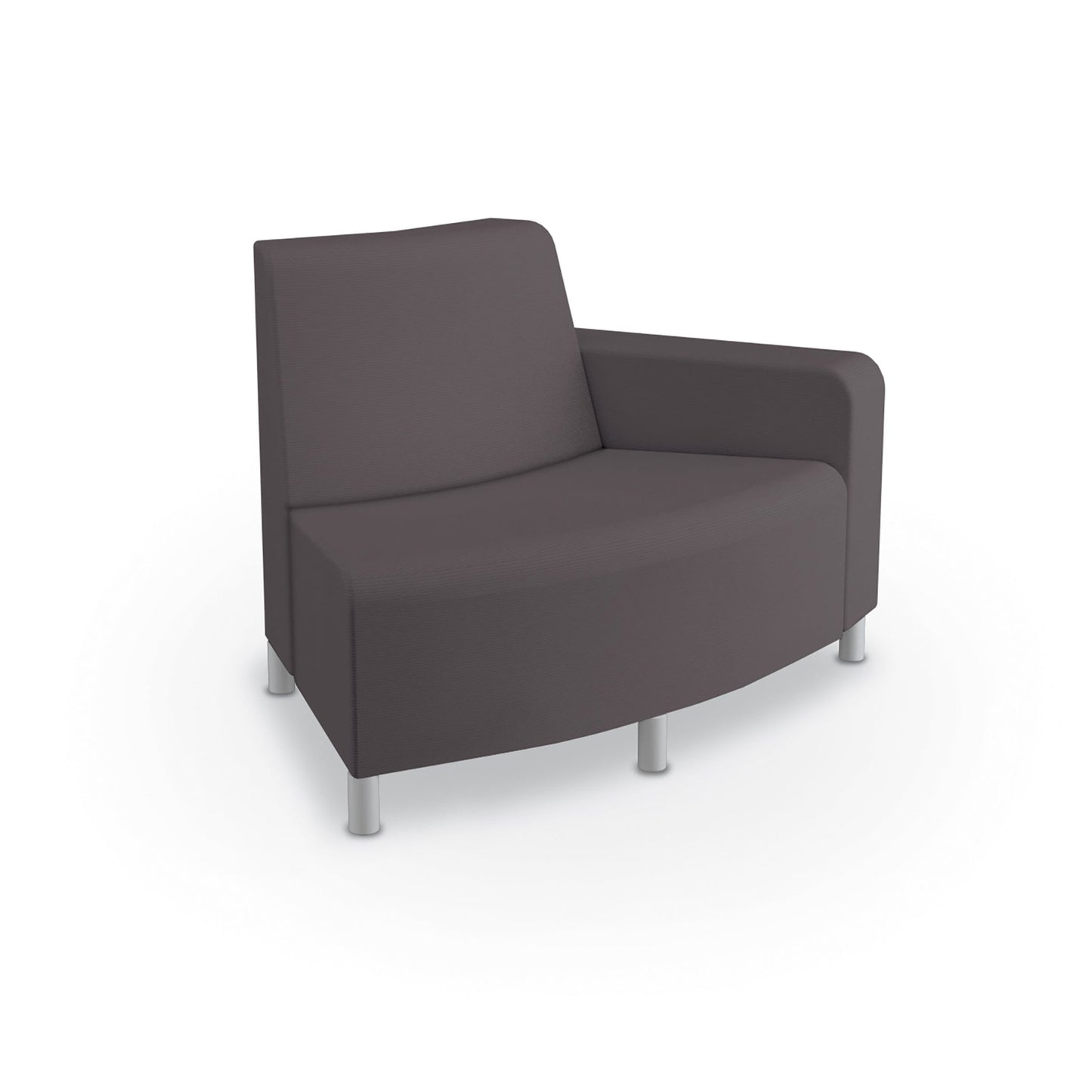 Mooreco Phoeby Outdoor Soft Seating - Outside Curve Loveseat Chair Left Arm - 18" Seat Height (PBA4L1L) - SchoolOutlet