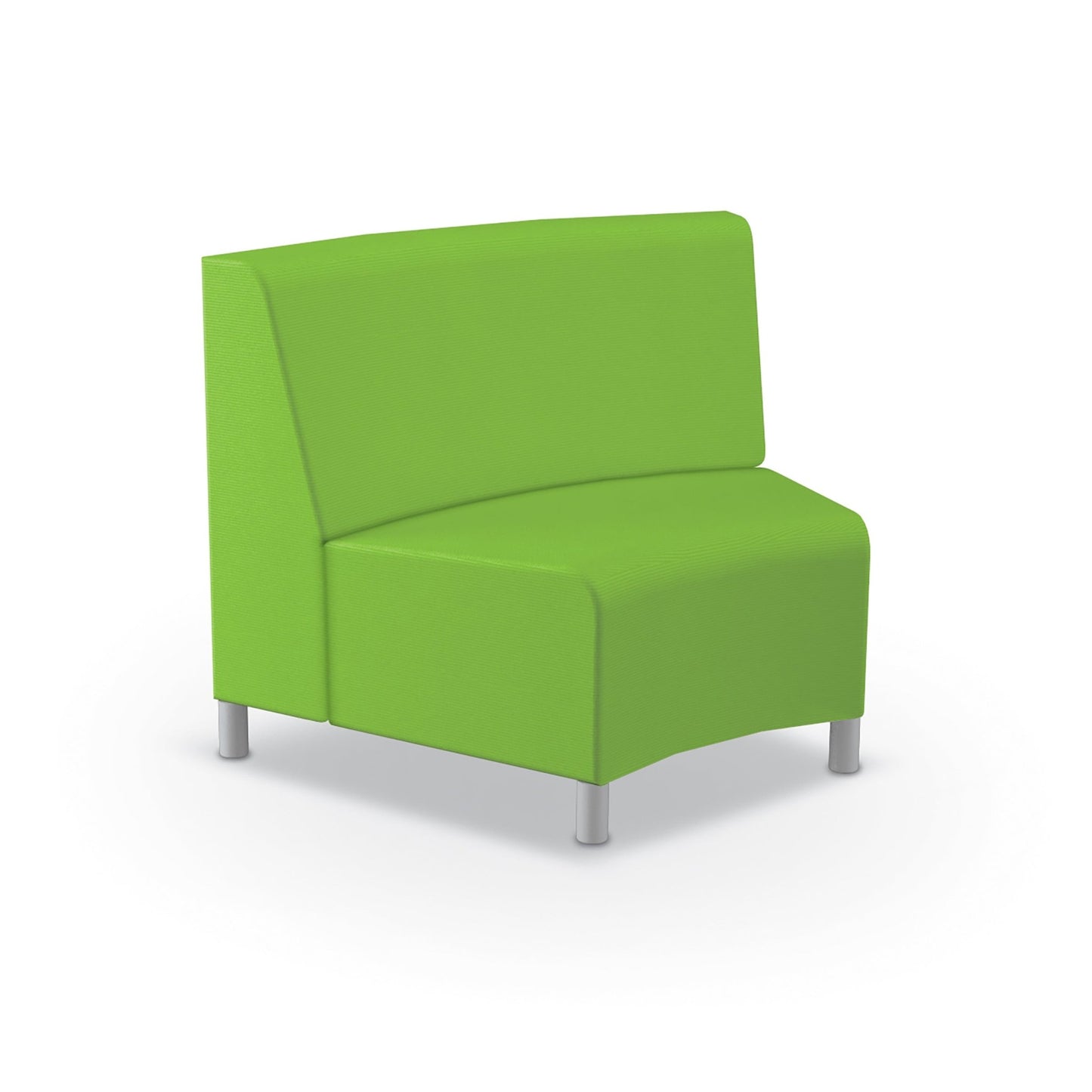 Mooreco Phoeby Outdoor Soft Seating - Inside Curve Loveseat No Arm - 18" Seat Height (PBA6N1L) - SchoolOutlet