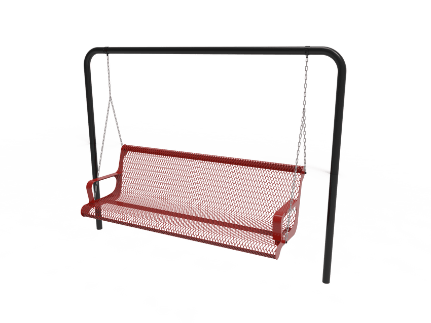 MyTcoat - Contoured Swing Outdoor Bench with Arm - Inground Mount 4' L (MYT-BCA04-68) - SchoolOutlet