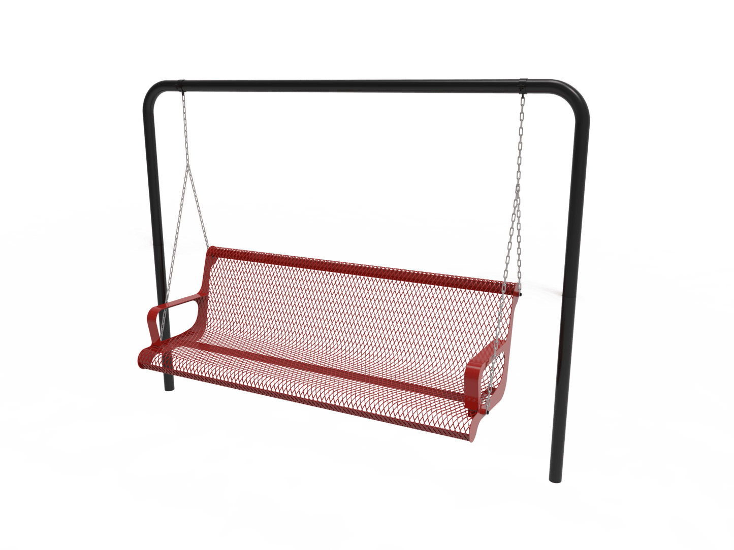 MyTcoat - Contoured Swing Outdoor Bench with Arm - Inground Mount 6' L (MYT-BCA06-68) - SchoolOutlet