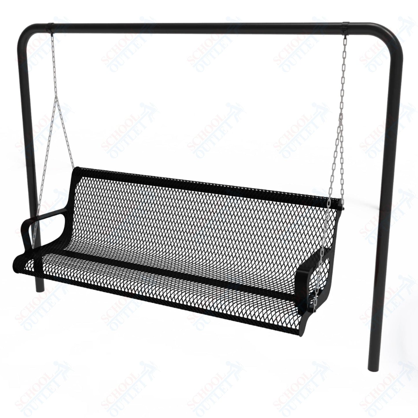 MyTcoat - Contoured Swing Outdoor Bench with Arm - Inground Mount 6' L (MYT - BCA06 - 68) - SchoolOutlet