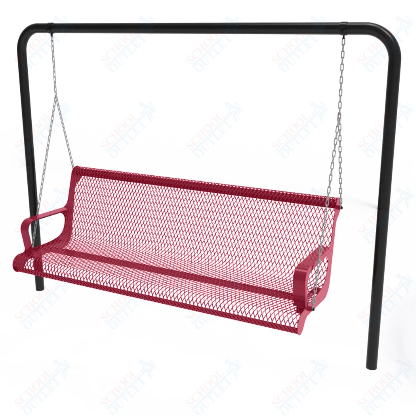 MyTcoat - Contoured Swing Outdoor Bench with Arm - Inground Mount 6' L (MYT - BCA06 - 68) - SchoolOutlet