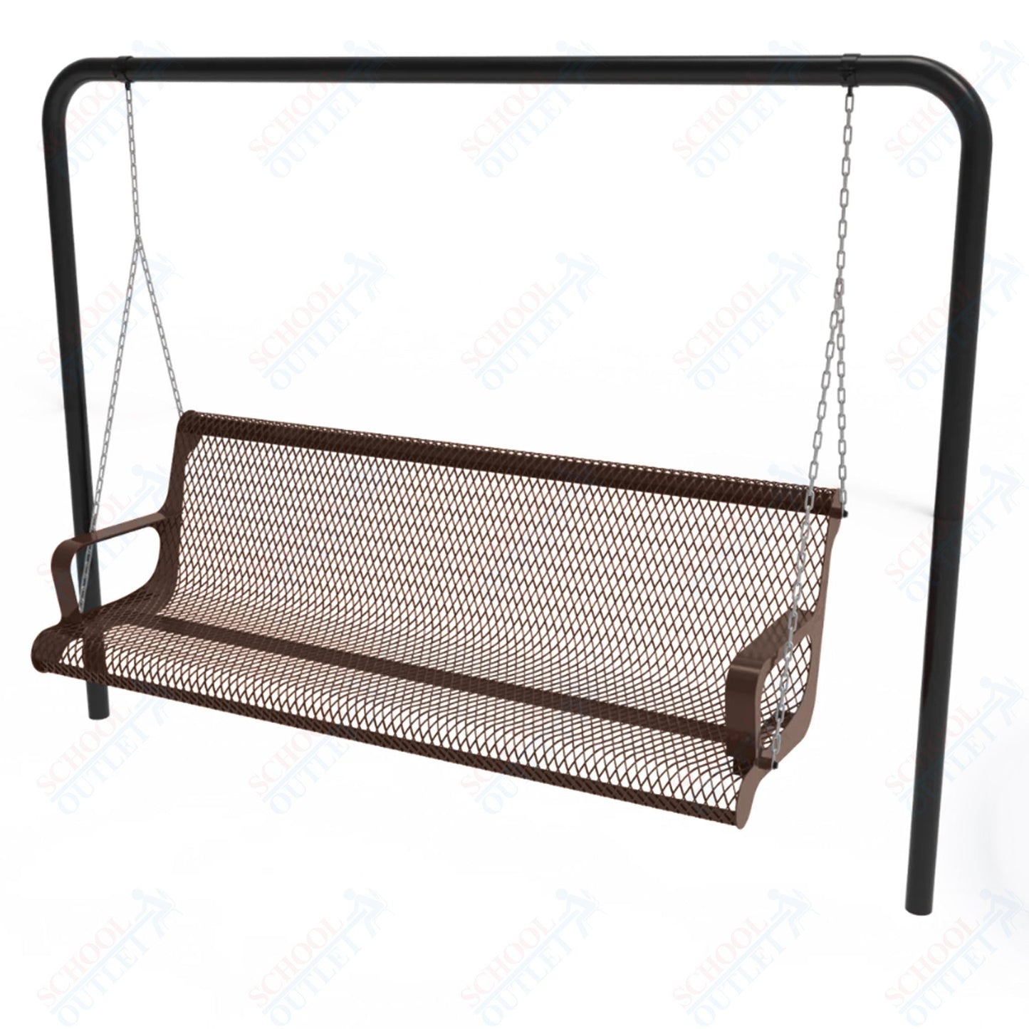 MyTcoat - Contoured Swing Outdoor Bench with Arm - Inground Mount 6' L (MYT - BCA06 - 68) - SchoolOutlet
