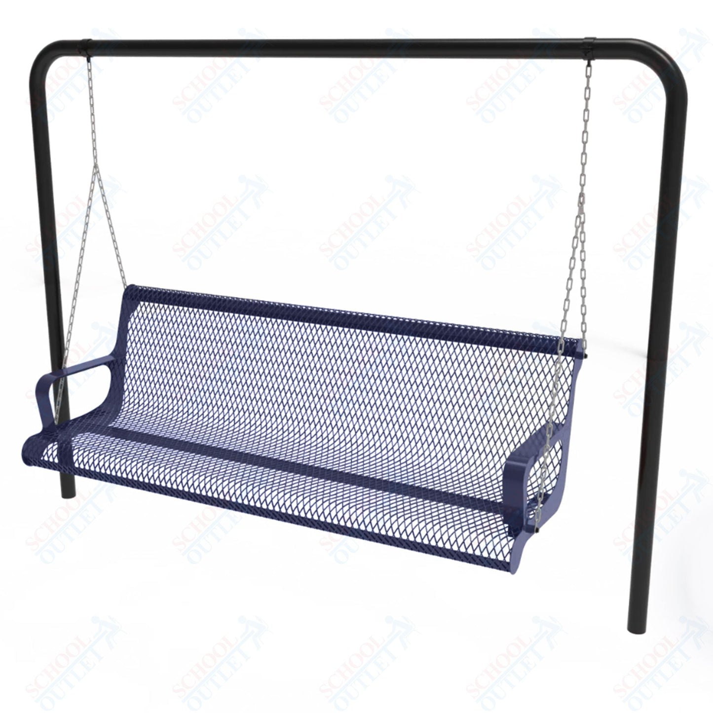 MyTcoat - Contoured Swing Outdoor Bench with Arm - Inground Mount 6' L (MYT - BCA06 - 68) - SchoolOutlet