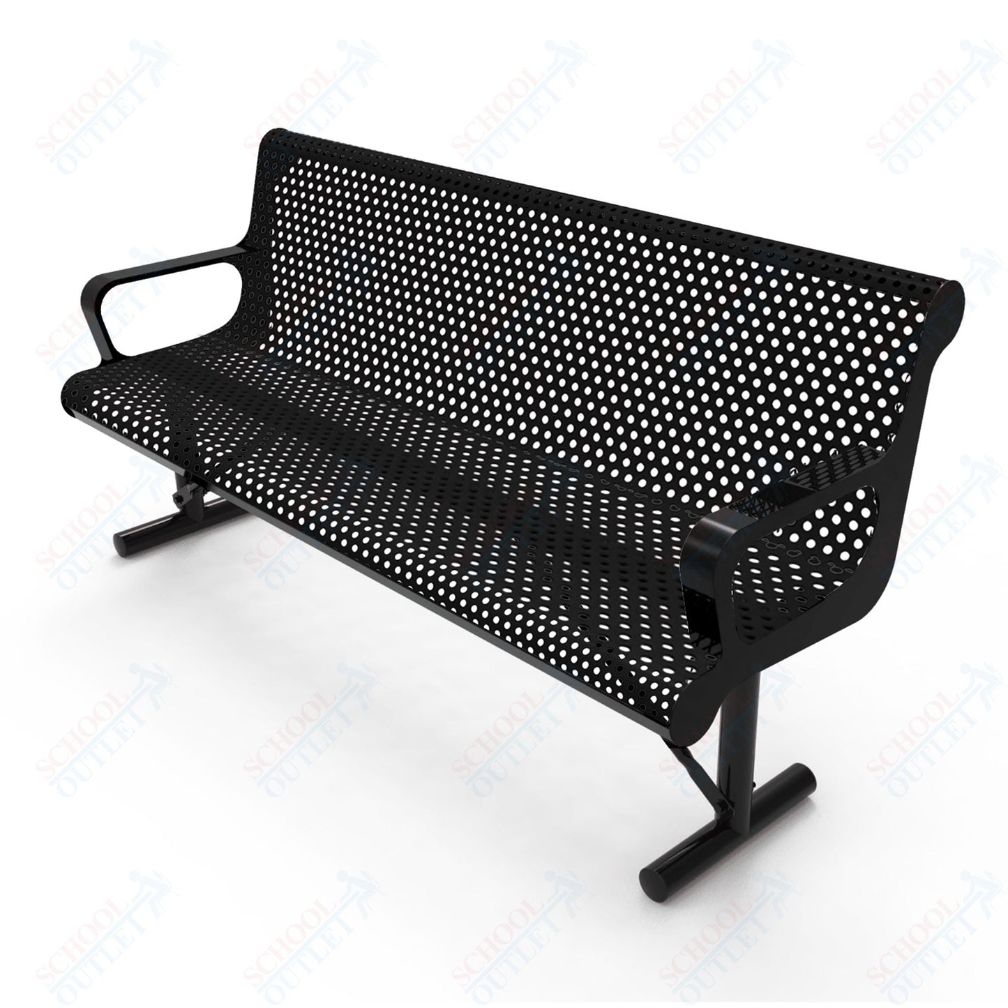 MyTcoat - Contoured Portable Outdoor Bench with Arm 6' L (MYT - BCA06 - 42) - SchoolOutlet
