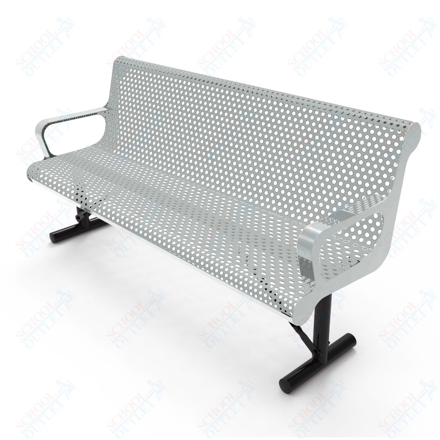 MyTcoat - Contoured Portable Outdoor Bench with Arm 6' L (MYT - BCA06 - 42) - SchoolOutlet