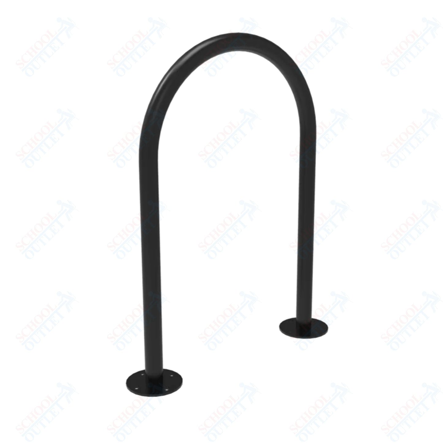 MyTcoat - Outdoor 1 - Hump - Single Loop Bike Rack - 1.90 Tubing - Surface Mount (MYT - BKW13 - SURFACE) - SchoolOutlet
