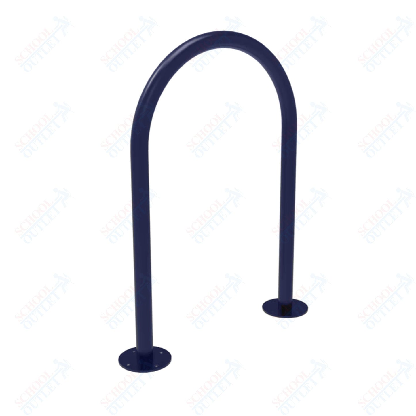 MyTcoat - Outdoor 1 - Hump - Single Loop Bike Rack - 1.90 Tubing - Surface Mount (MYT - BKW13 - SURFACE) - SchoolOutlet