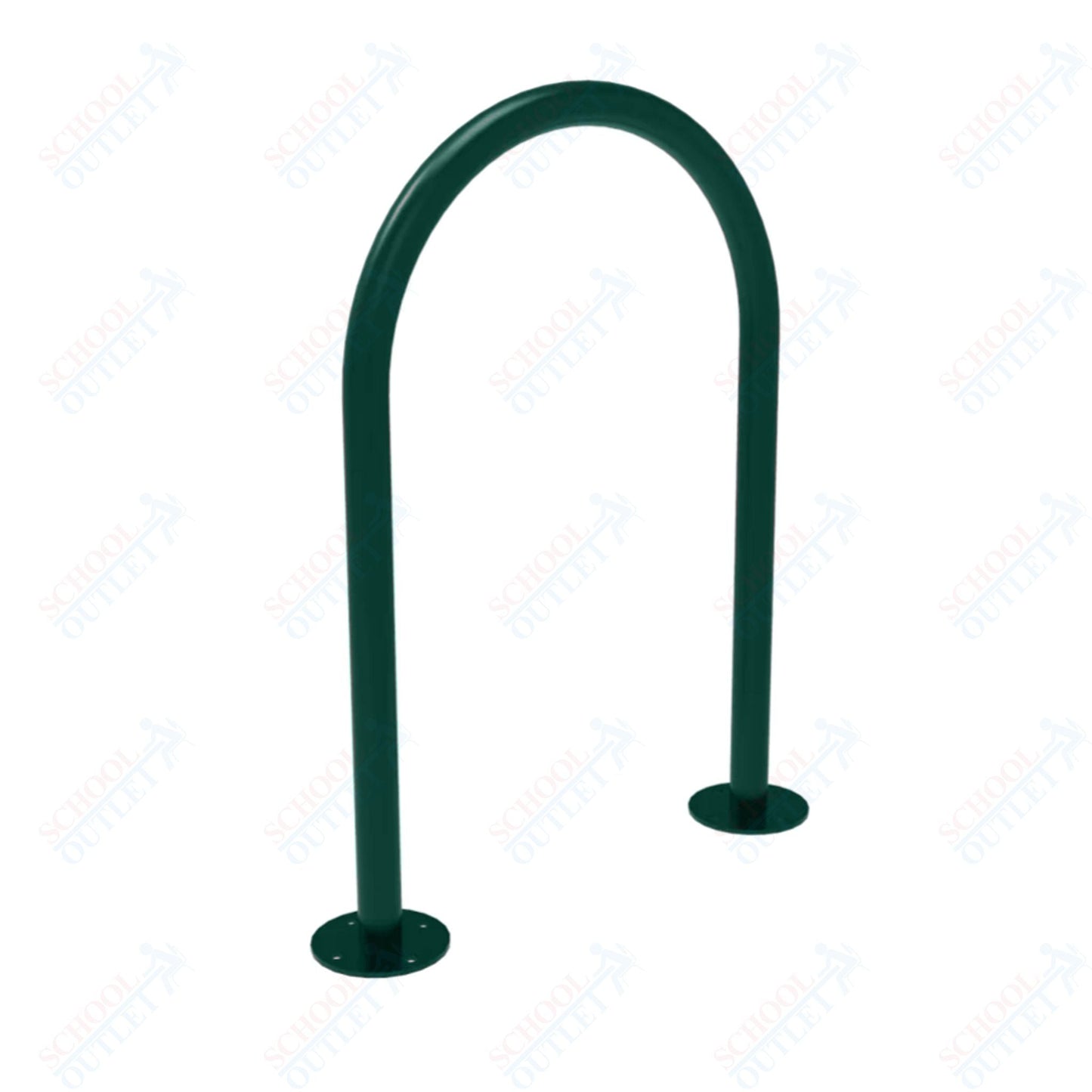 MyTcoat - Outdoor 1 - Hump - Single Loop Bike Rack - 1.90 Tubing - Surface Mount (MYT - BKW13 - SURFACE) - SchoolOutlet