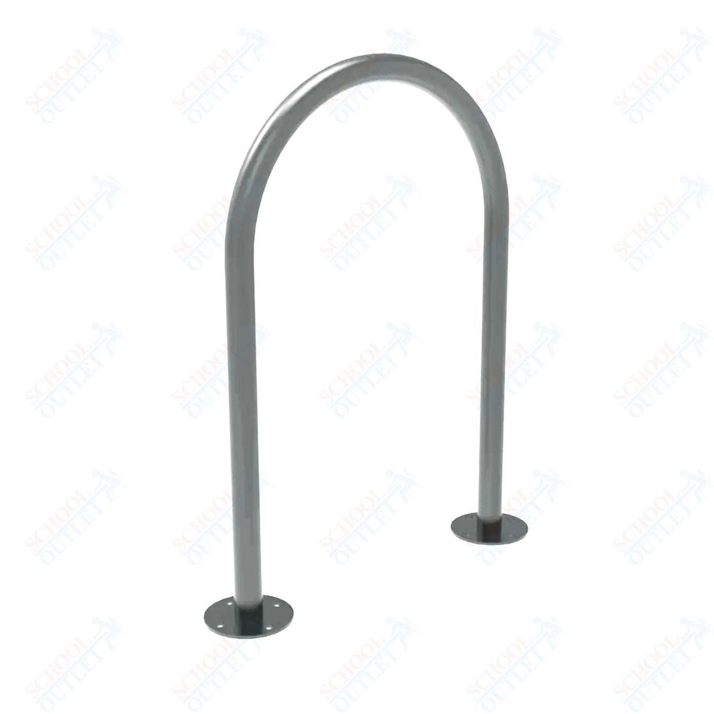 MyTcoat - Outdoor 1 - Hump - Single Loop Bike Rack - 1.90 Tubing - Surface Mount (MYT - BKW13 - SURFACE) - SchoolOutlet