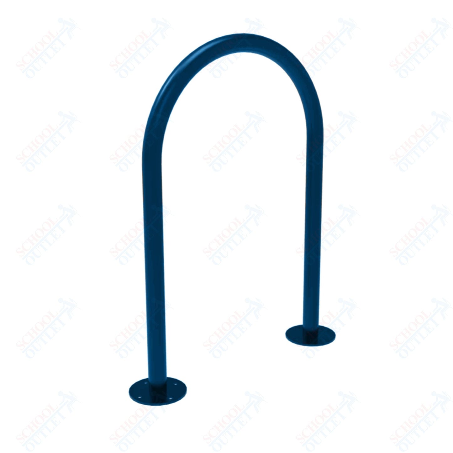 MyTcoat - Outdoor 1 - Hump - Single Loop Bike Rack - 1.90 Tubing - Surface Mount (MYT - BKW13 - SURFACE) - SchoolOutlet