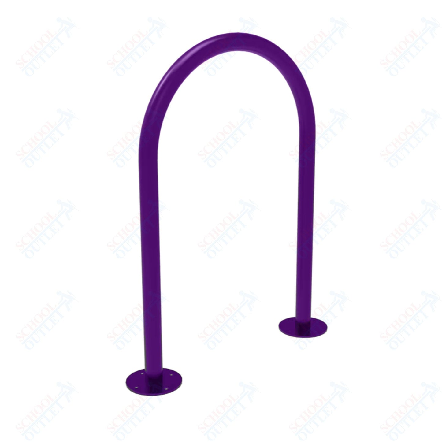 MyTcoat - Outdoor 1 - Hump - Single Loop Bike Rack - 1.90 Tubing - Surface Mount (MYT - BKW13 - SURFACE) - SchoolOutlet