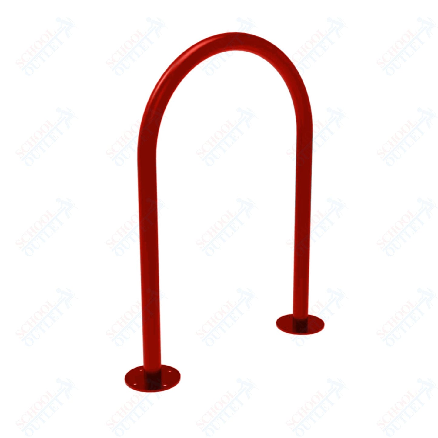 MyTcoat - Outdoor 1 - Hump - Single Loop Bike Rack - 1.90 Tubing - Surface Mount (MYT - BKW13 - SURFACE) - SchoolOutlet