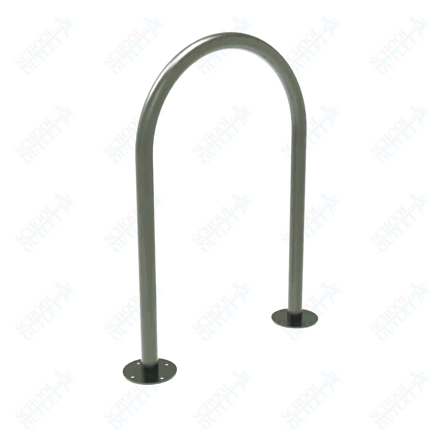 MyTcoat - Outdoor 1 - Hump - Single Loop Bike Rack - 1.90 Tubing - Surface Mount (MYT - BKW13 - SURFACE) - SchoolOutlet