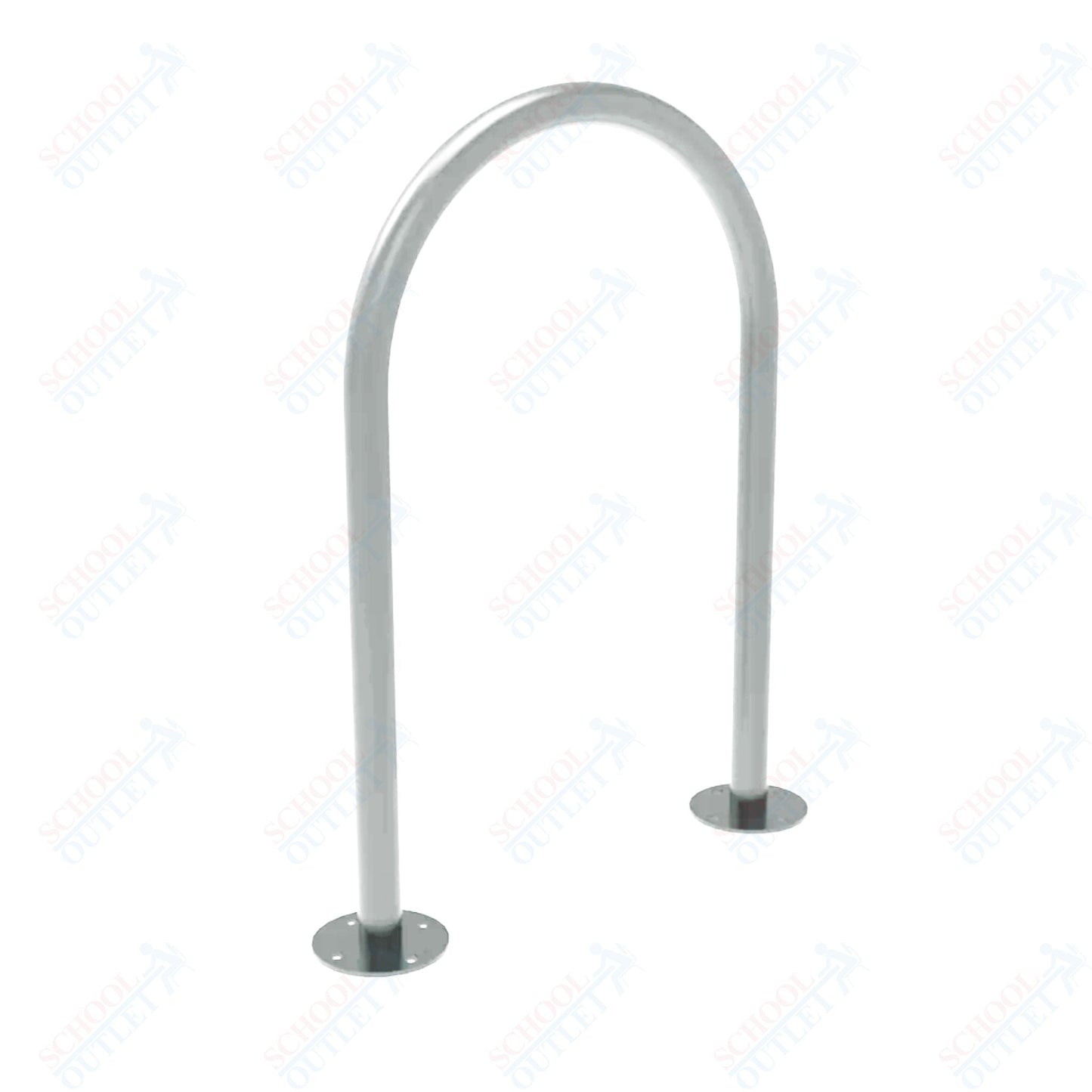 MyTcoat - Outdoor 1 - Hump - Single Loop Bike Rack - 1.90 Tubing - Surface Mount (MYT - BKW13 - SURFACE) - SchoolOutlet
